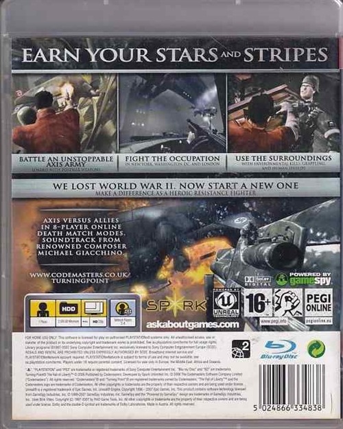 Turning Point Fall of Liberty - PS3 (B Grade) (Genbrug)